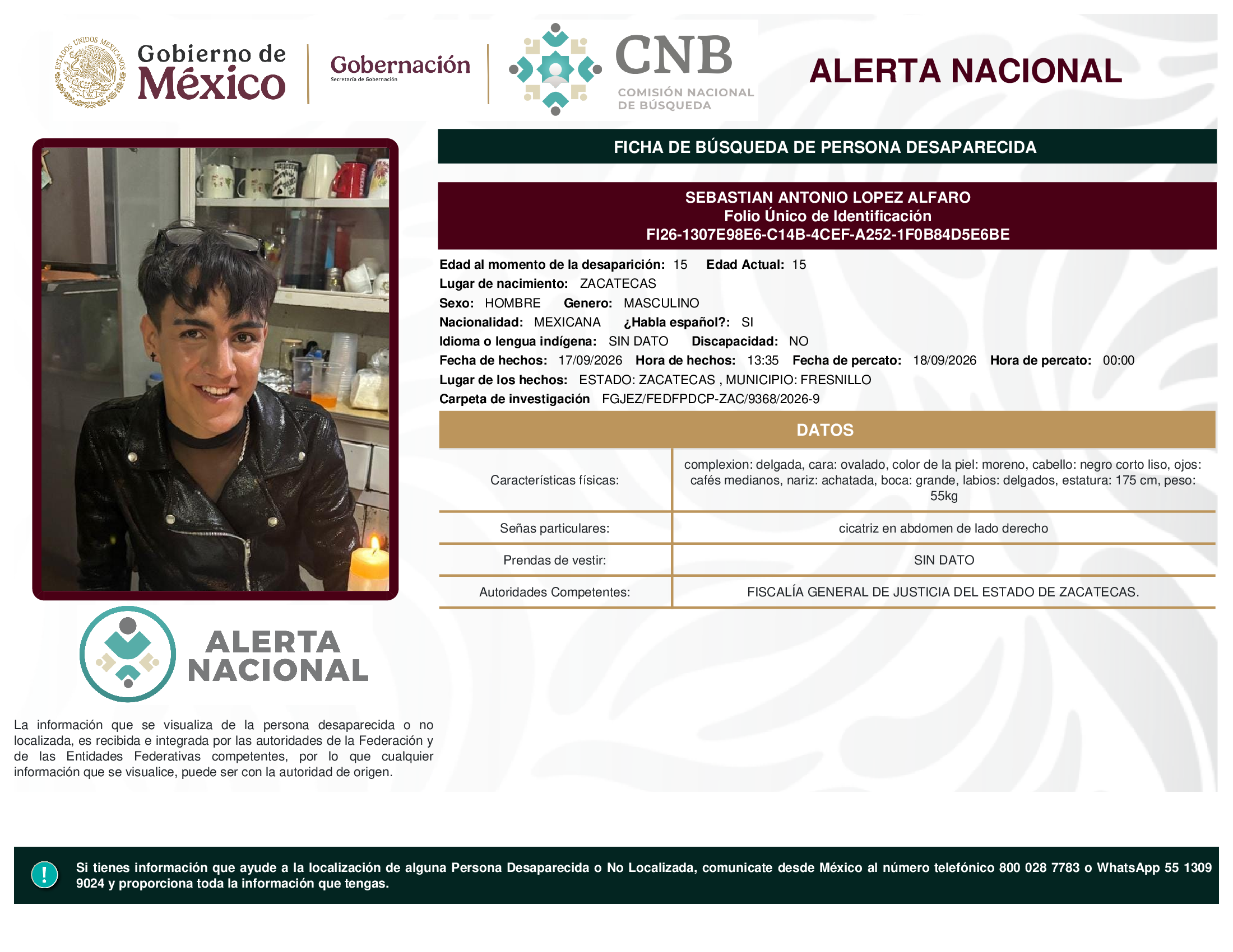 SEBASTIAN ANTONIO LOPEZ ALFARO