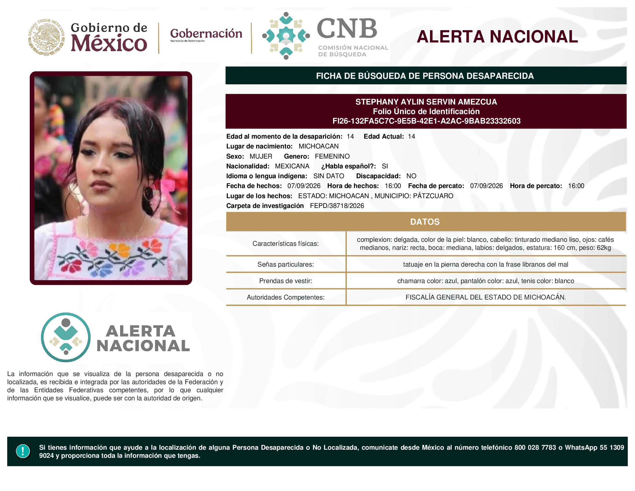 STEPHANY AYLIN SERVIN AMEZCUA