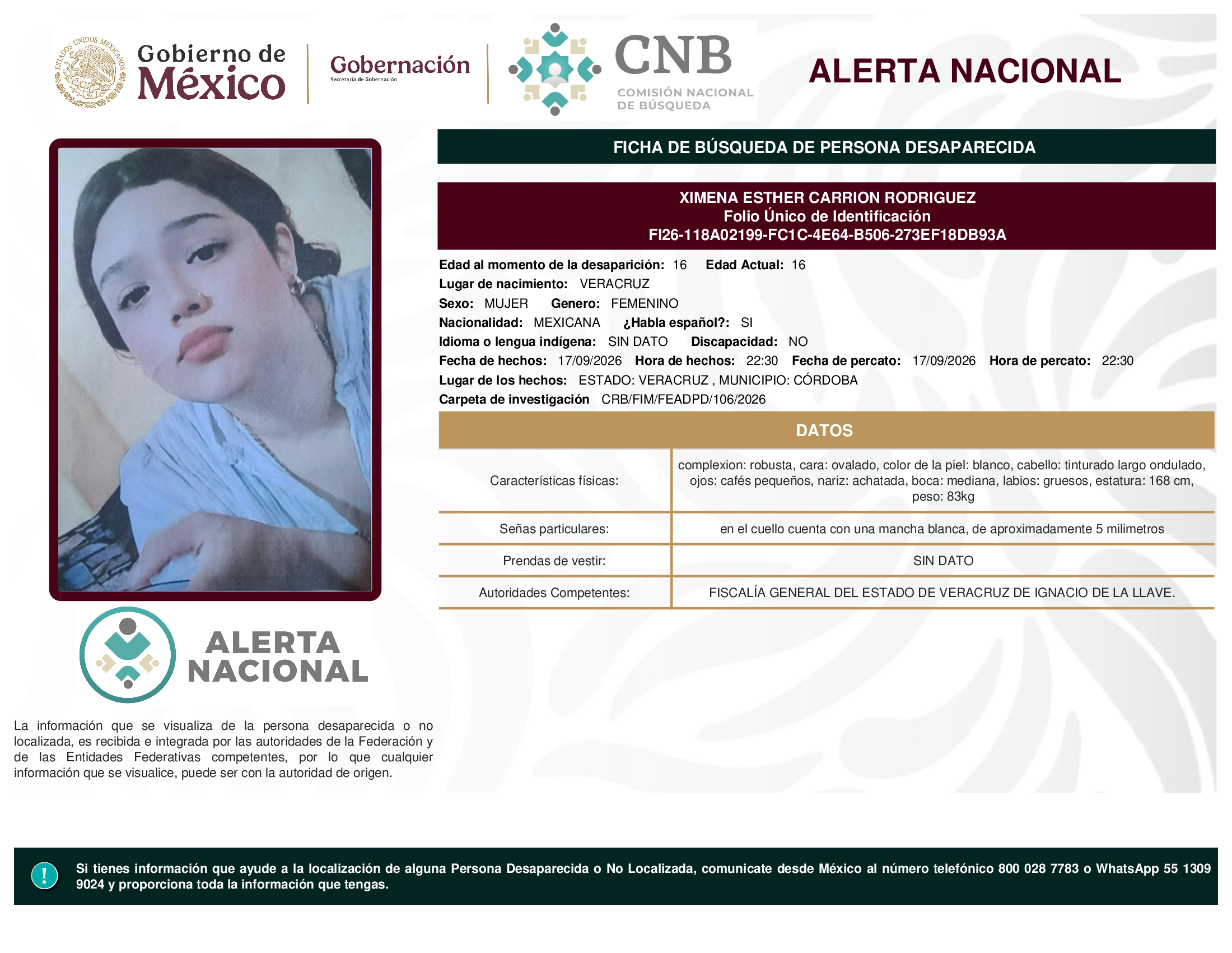XIMENA ESTHER CARRION RODRIGUEZ